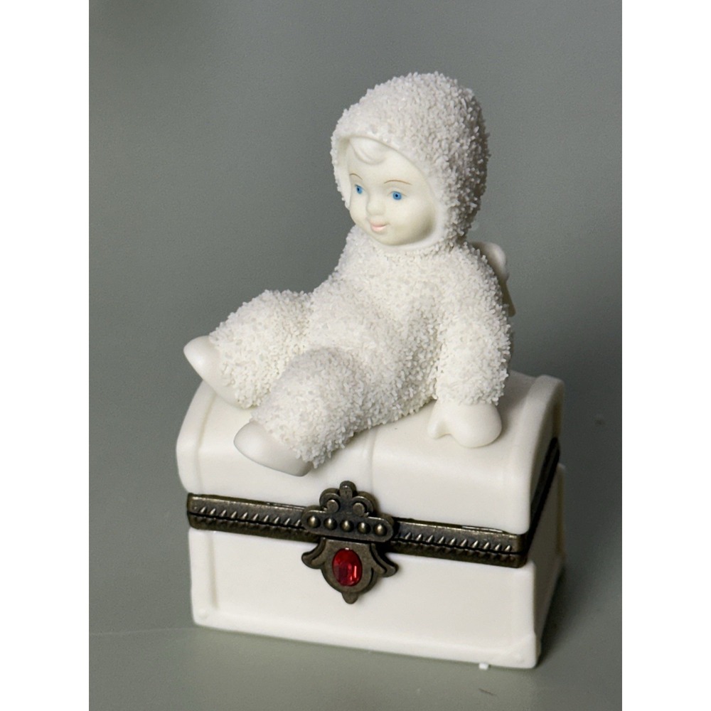 Vtg Dept. 56 Snowbabies Royal Treasures‎ November Birthstone Hinged Trinket Box